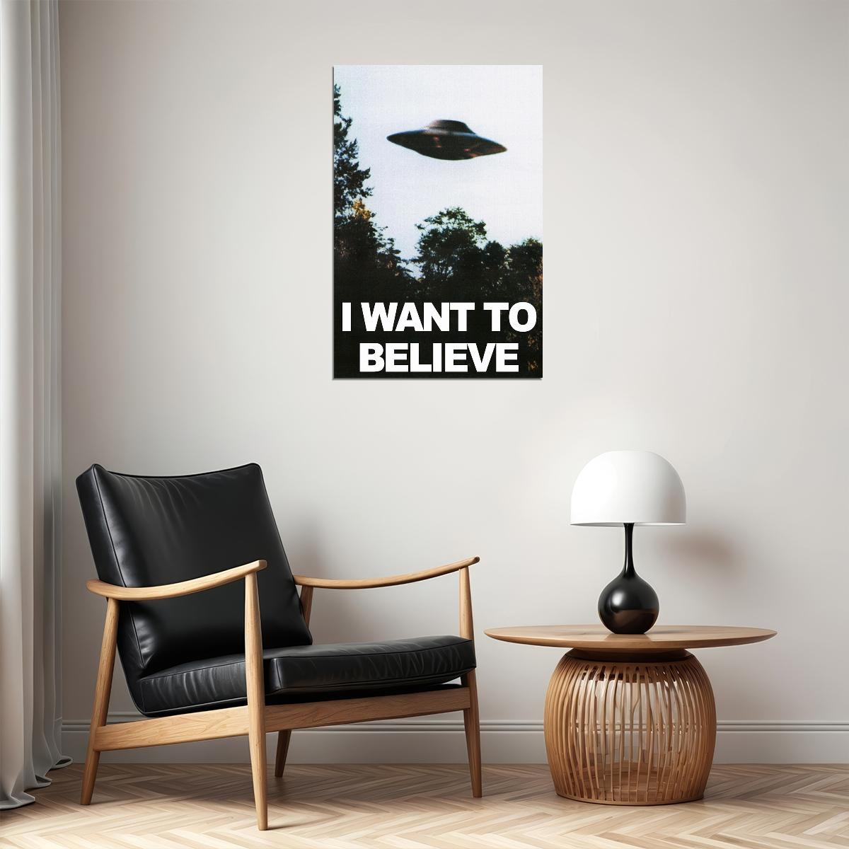 The X-files I Want To Believe Movie Drama Horror Crime Poster Wall Art Print Home Wall Decor - xonomax