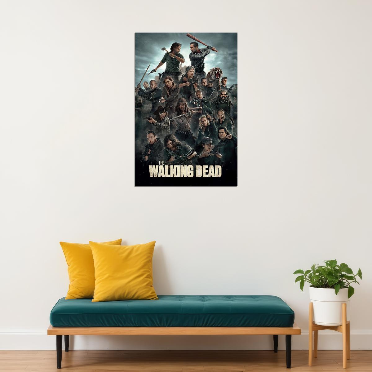The Walking Dead Movie Characters Horror Poster Wall Art Print Home Wall Decor - xonomax