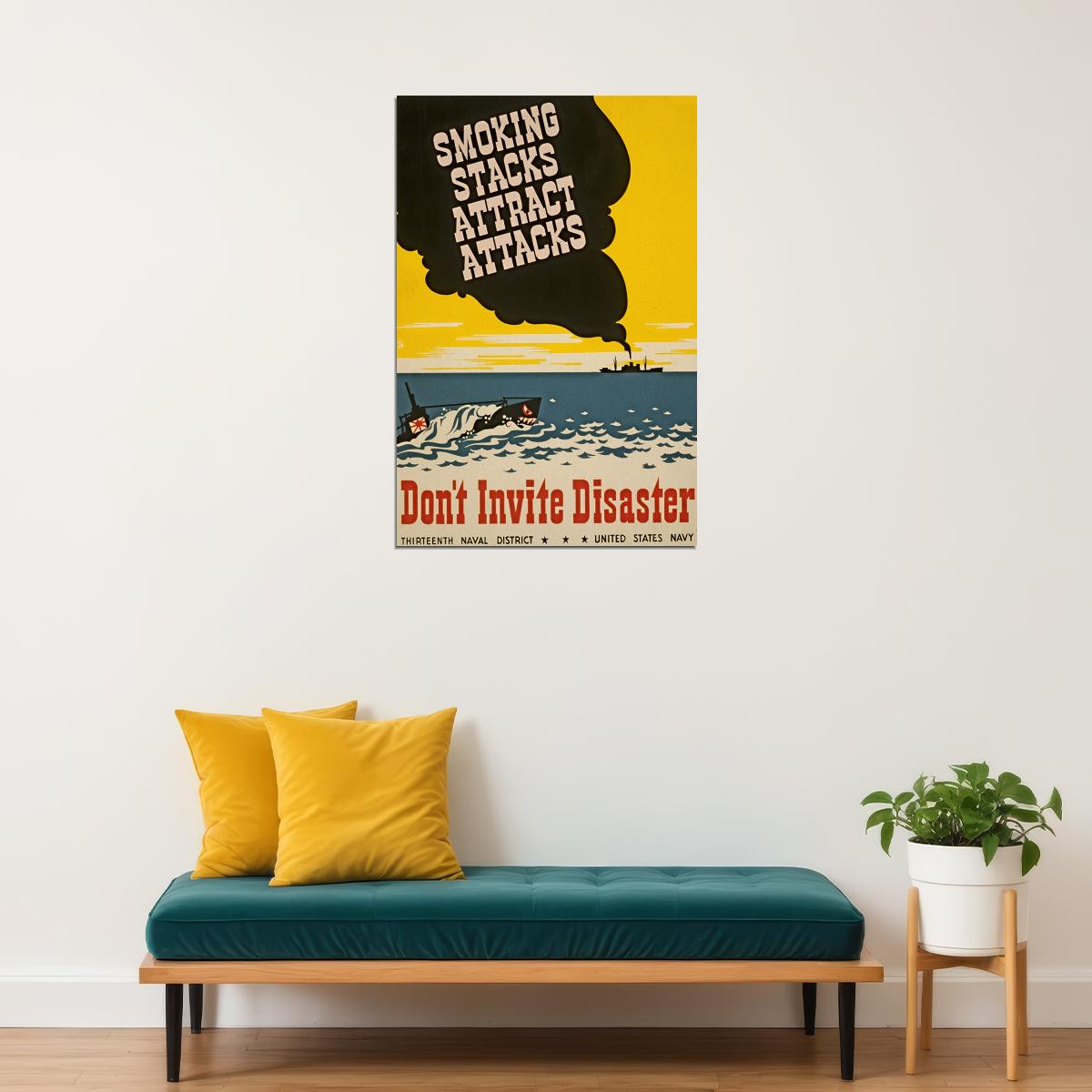 Smoking Stacks Attract Attacks Poster Wall Art Print Home Wall Decor - xonomax