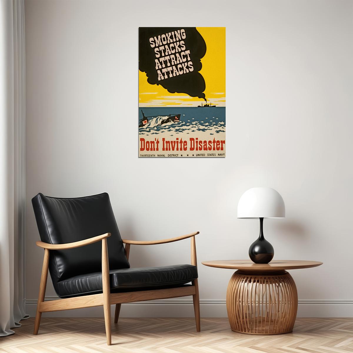 Smoking Stacks Attract Attacks Poster Wall Art Print Home Wall Decor - xonomax