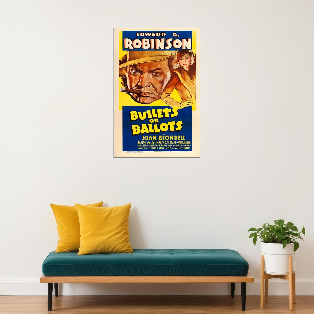 Bullets Or Ballots Movie Crime Drama Film Noir Poster Wall Art Print Home Wall Decor - xonomax