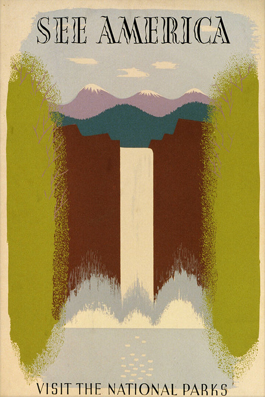 See America National Park Vintage Travel Retro Poster Wall Art Print Home Wall Decor