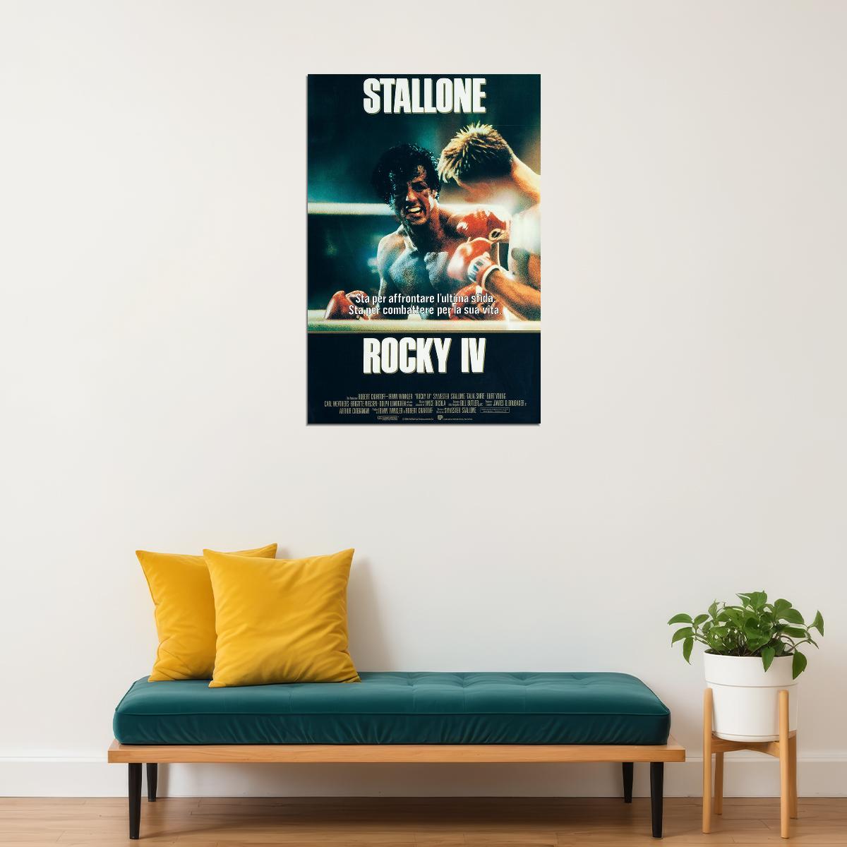 Rocky Iv Drama Sports Fight Movie Hot Film Poster Wall Art Print Home Wall Decor