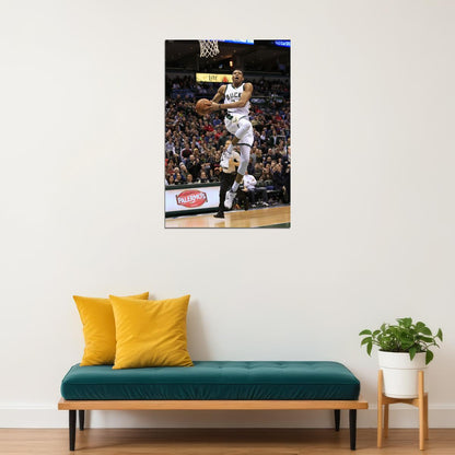 Giannis Antetokounmpo Dunks Basketball Sports Poster Wall Art Print Home Wall Decor - xonomax