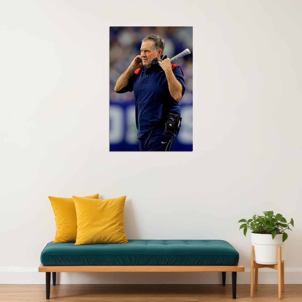 Bill Belichick American Sports Football Best Coach Poster Wall Art Print Home Wall Decor - xonomax