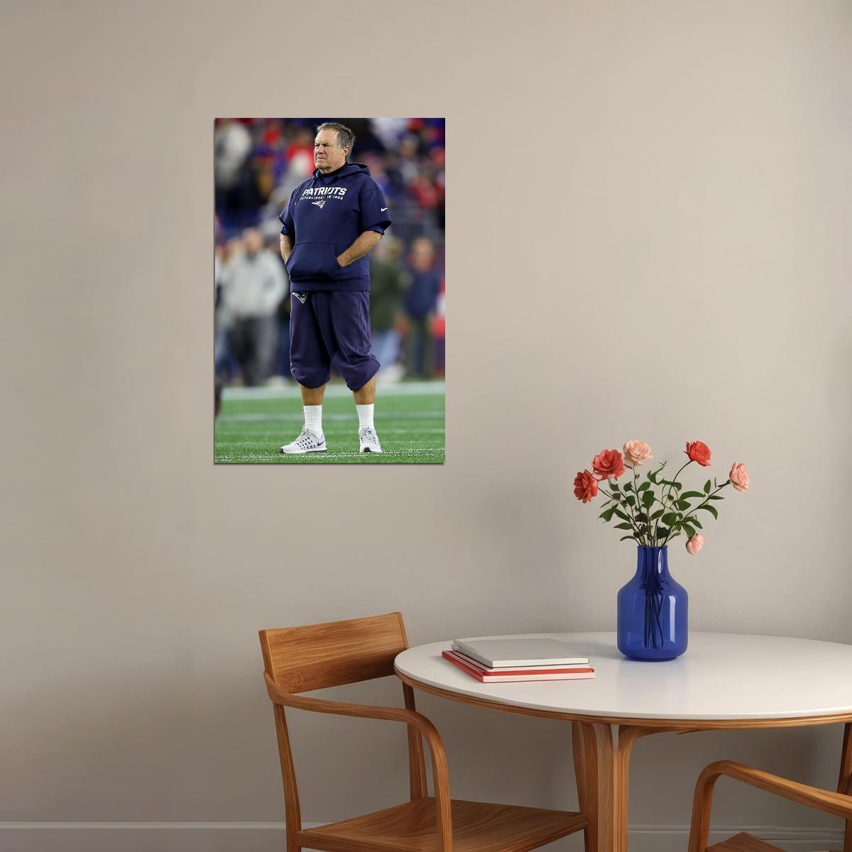 Bill Belichick American Sports Football Coach Supporter Poster Wall Art Print Home Wall Decor - xonomax