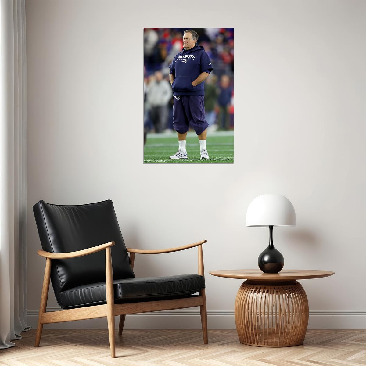 Bill Belichick American Sports Football Coach Supporter Poster Wall Art Print Home Wall Decor - xonomax