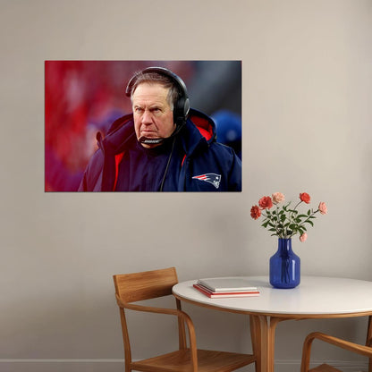Bill Belichick American Sports Football Coach Gift Poster Wall Art Print Home Wall Decor - xonomax