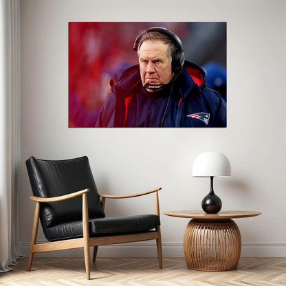 Bill Belichick American Sports Football Coach Gift Poster Wall Art Print Home Wall Decor - xonomax