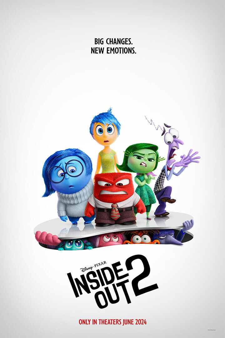 Inside Out 2 Adventure Comedy Animation Movie Cinema Poster Wall Art Print Home Wall Decor - xonomax