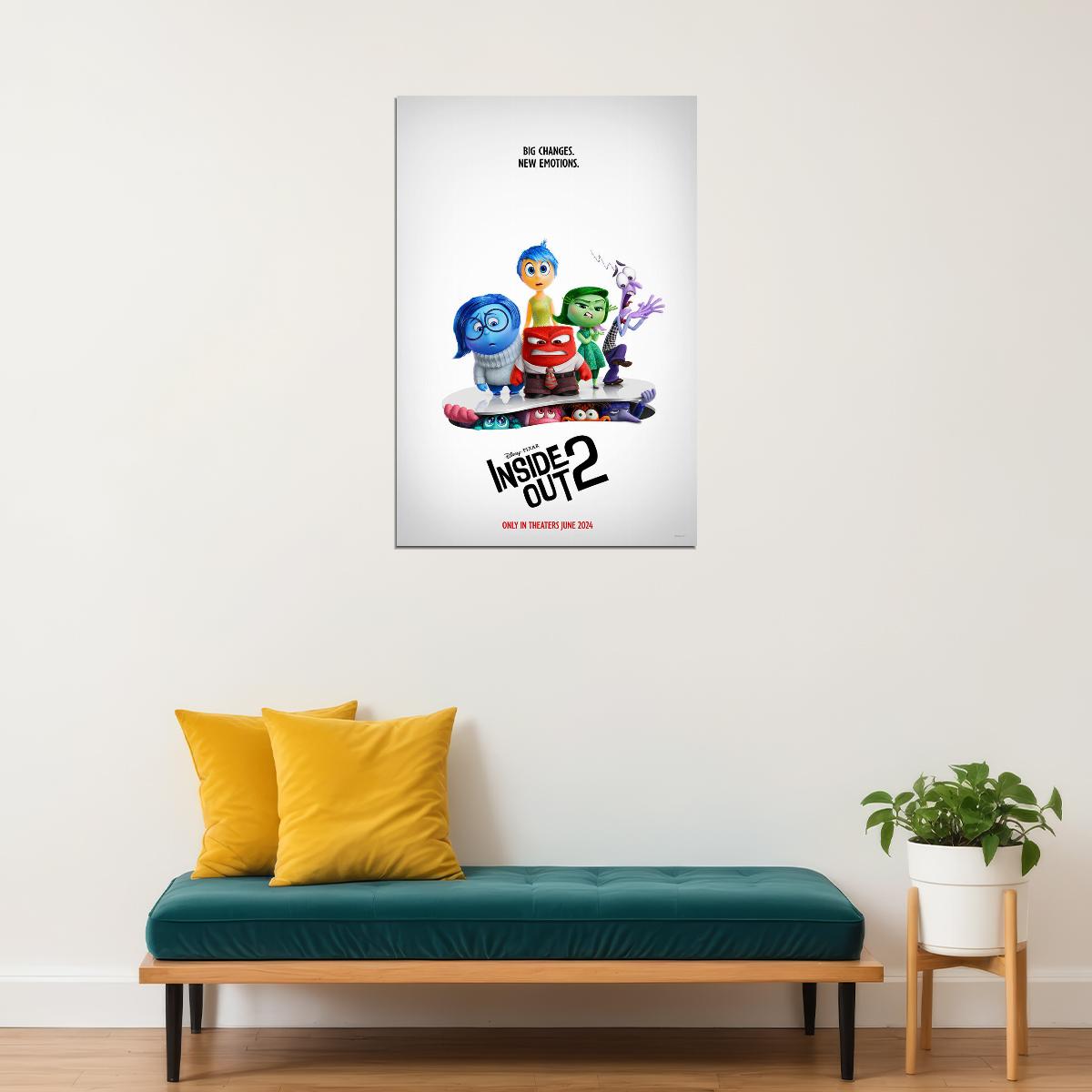 Inside Out 2 Adventure Comedy Animation Movie Cinema Poster Wall Art Print Home Wall Decor - xonomax