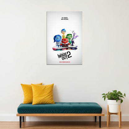Inside Out 2 Adventure Comedy Animation Movie Cinema Poster Wall Art Print Home Wall Decor - xonomax