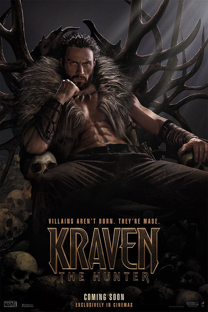 Kraven The Hunter Science Fiction Action Movie Poster Wall Art Print Home Wall Decor - xonomax