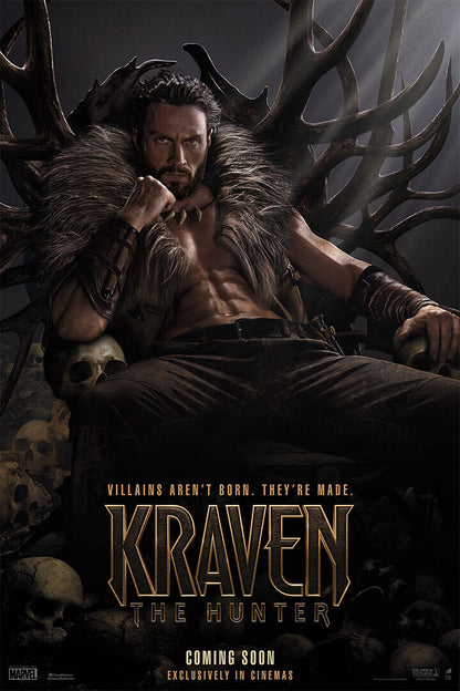 Kraven The Hunter Science Fiction Action Movie Poster Wall Art Print Home Wall Decor - xonomax