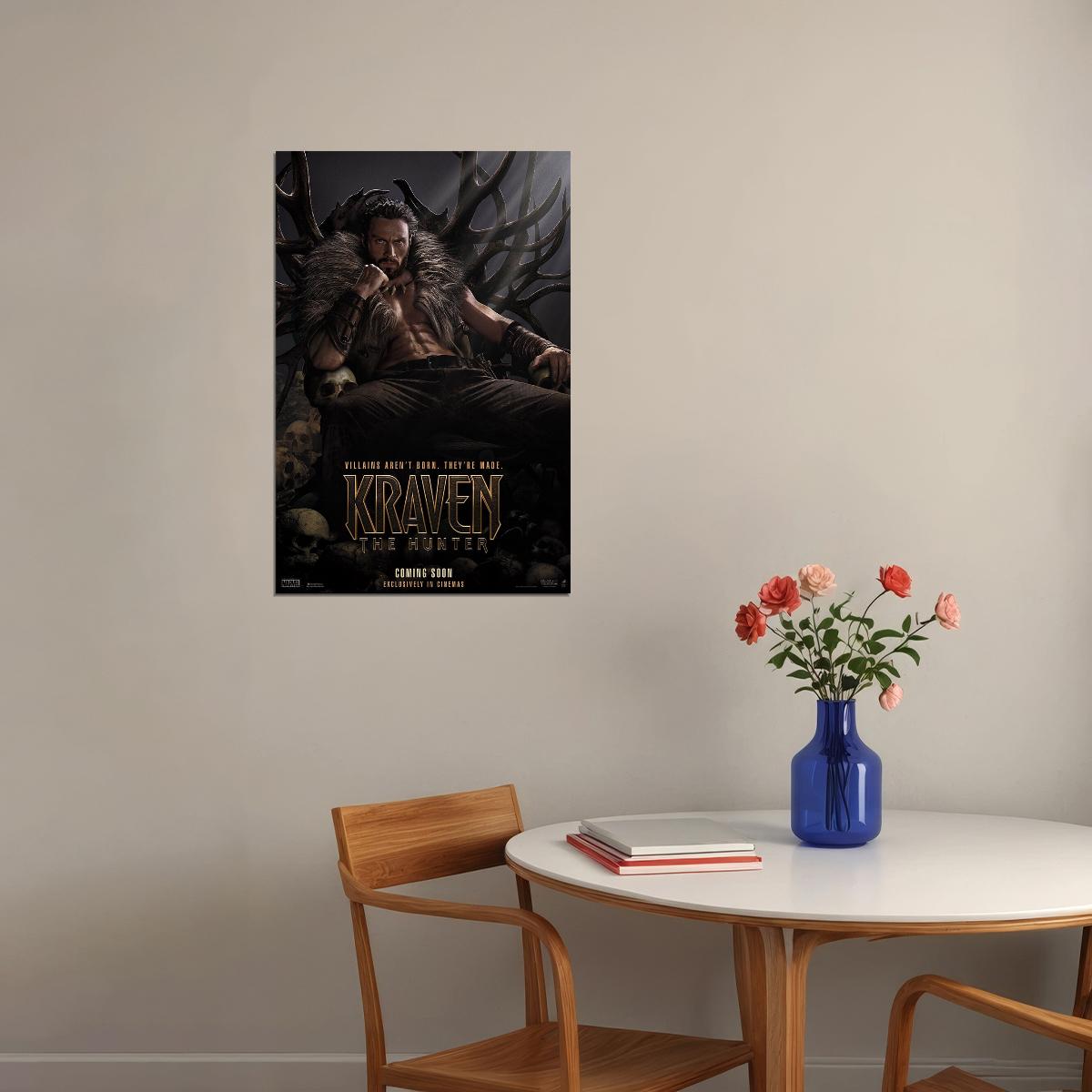 Kraven The Hunter Science Fiction Action Movie Poster Wall Art Print Home Wall Decor - xonomax