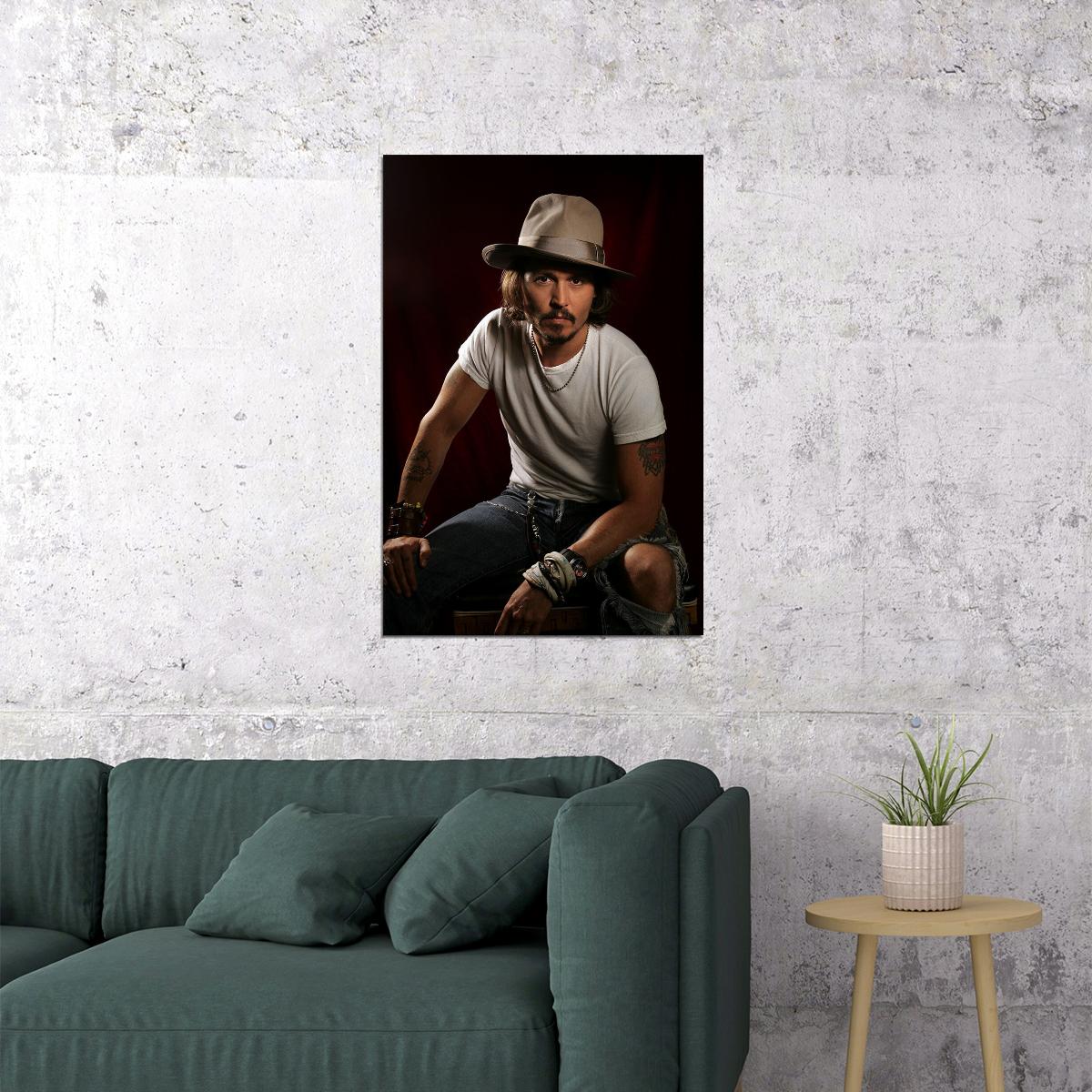 Johnny Depp American Actor Producer And Musician Poster Wall Art Print Home Wall Decor