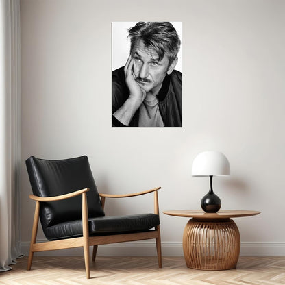 Sean Penn American Film Actor And Director Poster Wall Art Print Home Wall Decor