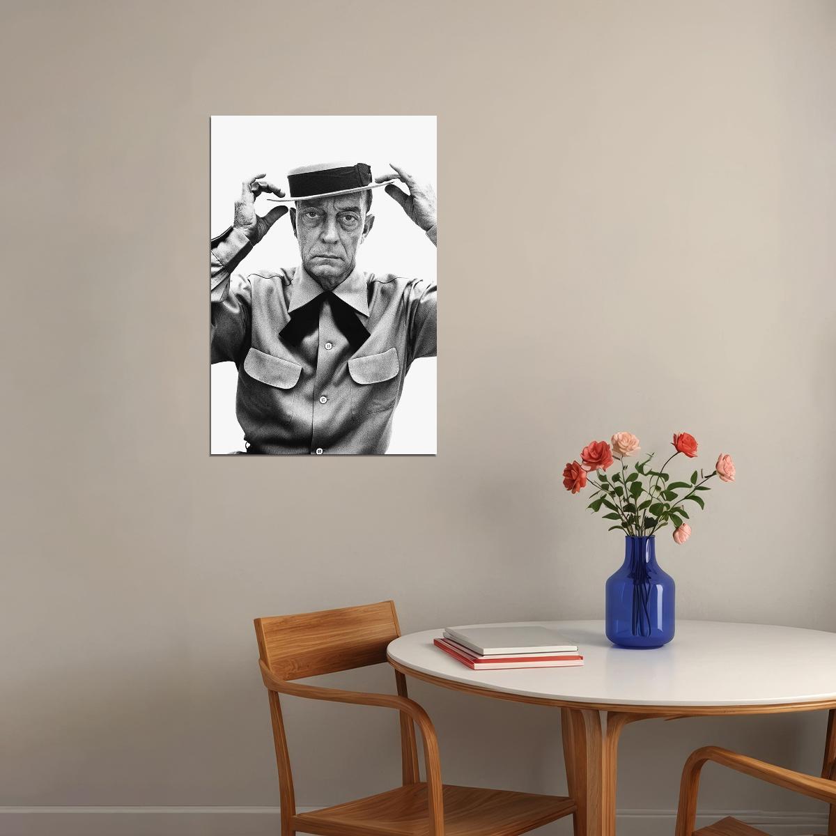Buster Keaton American Comedy Artist And Scriptwriter Poster Wall Art Print Home Wall Decor - xonomax
