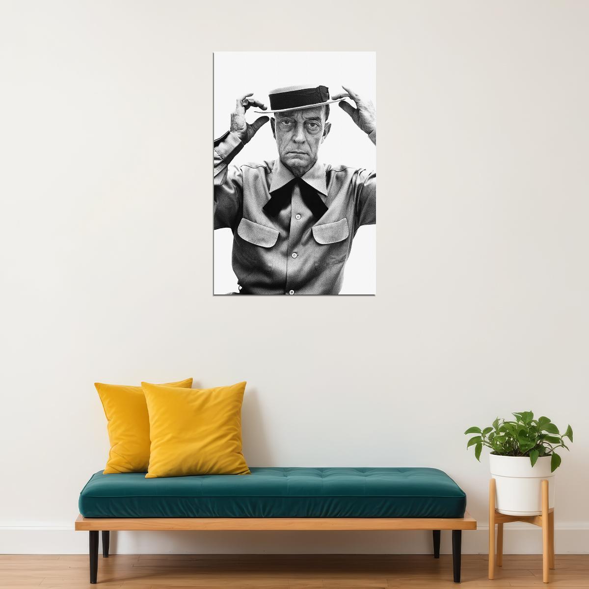 Buster Keaton American Comedy Artist And Scriptwriter Poster Wall Art Print Home Wall Decor - xonomax