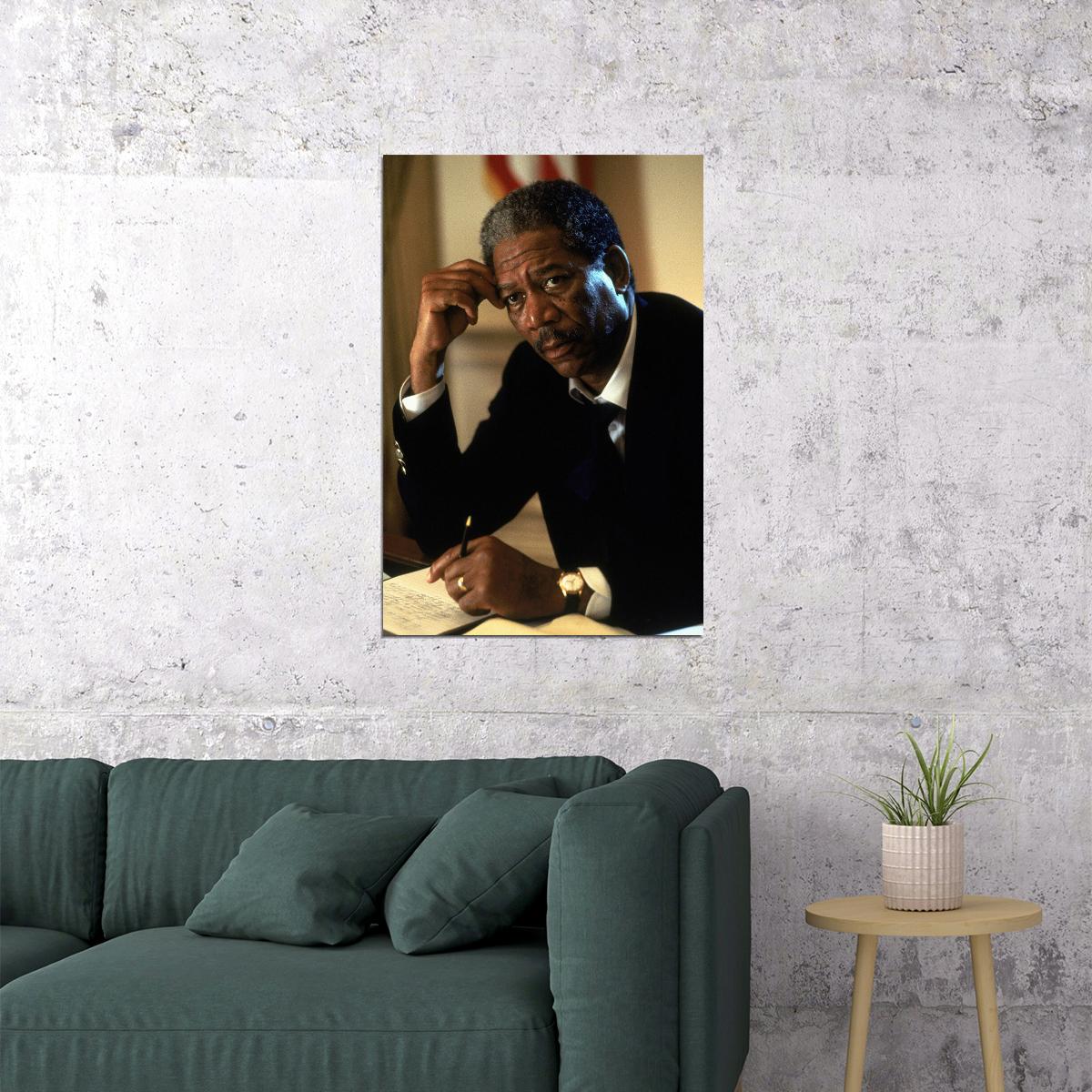 Morgan Freeman American Artist And Voice Actor Poster Wall Art Print Home Wall Decor - xonomax