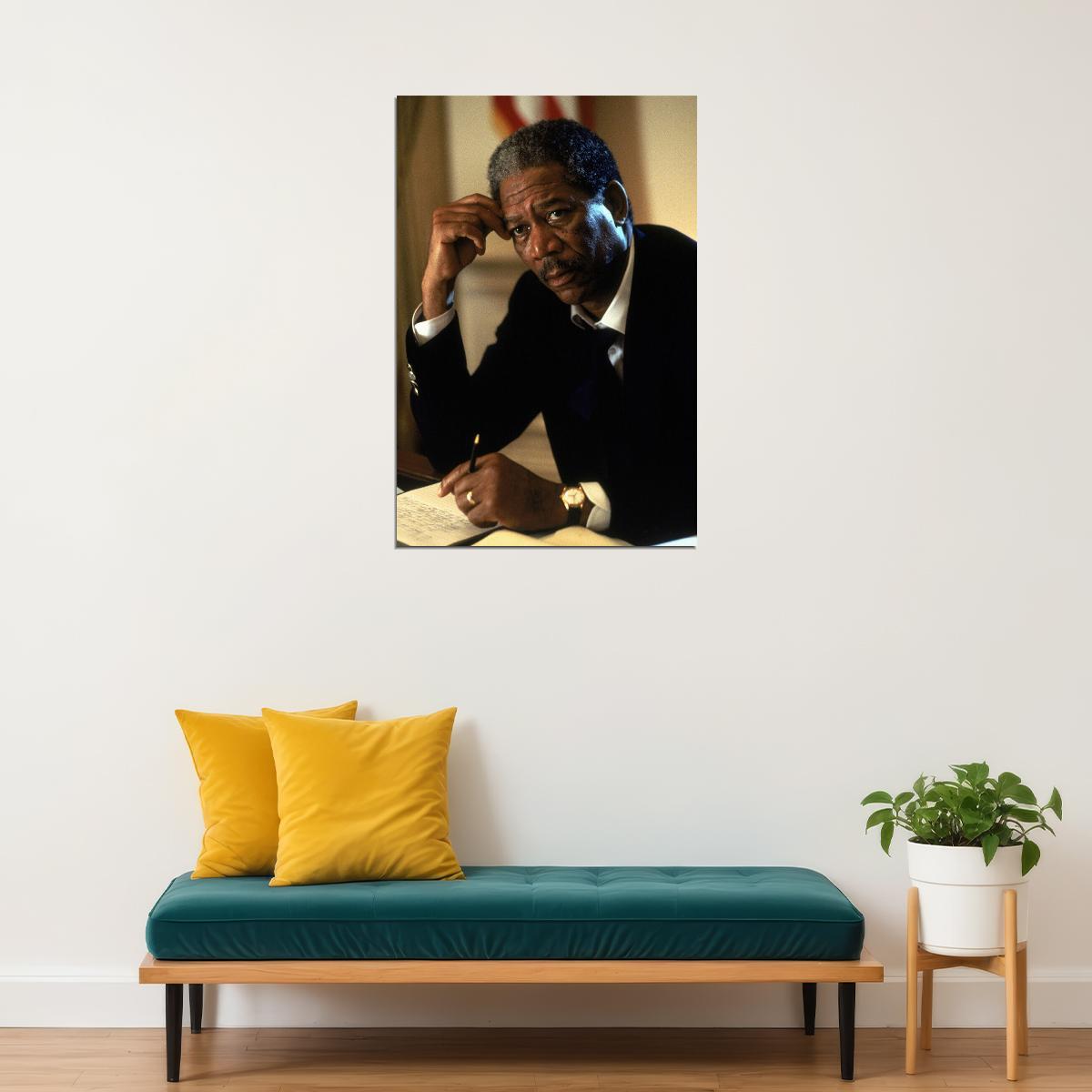 Morgan Freeman American Artist And Voice Actor Poster Wall Art Print Home Wall Decor - xonomax