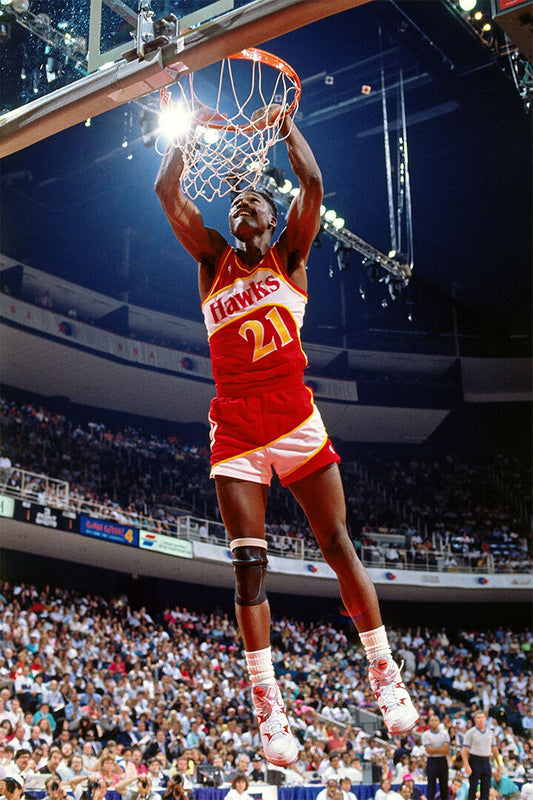 Dominique Wilkins Atlanta Basketball Player Poster Wall Art Print Home Wall Decor - xonomax