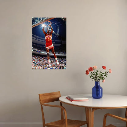 Dominique Wilkins Atlanta Basketball Player Poster Wall Art Print Home Wall Decor - xonomax
