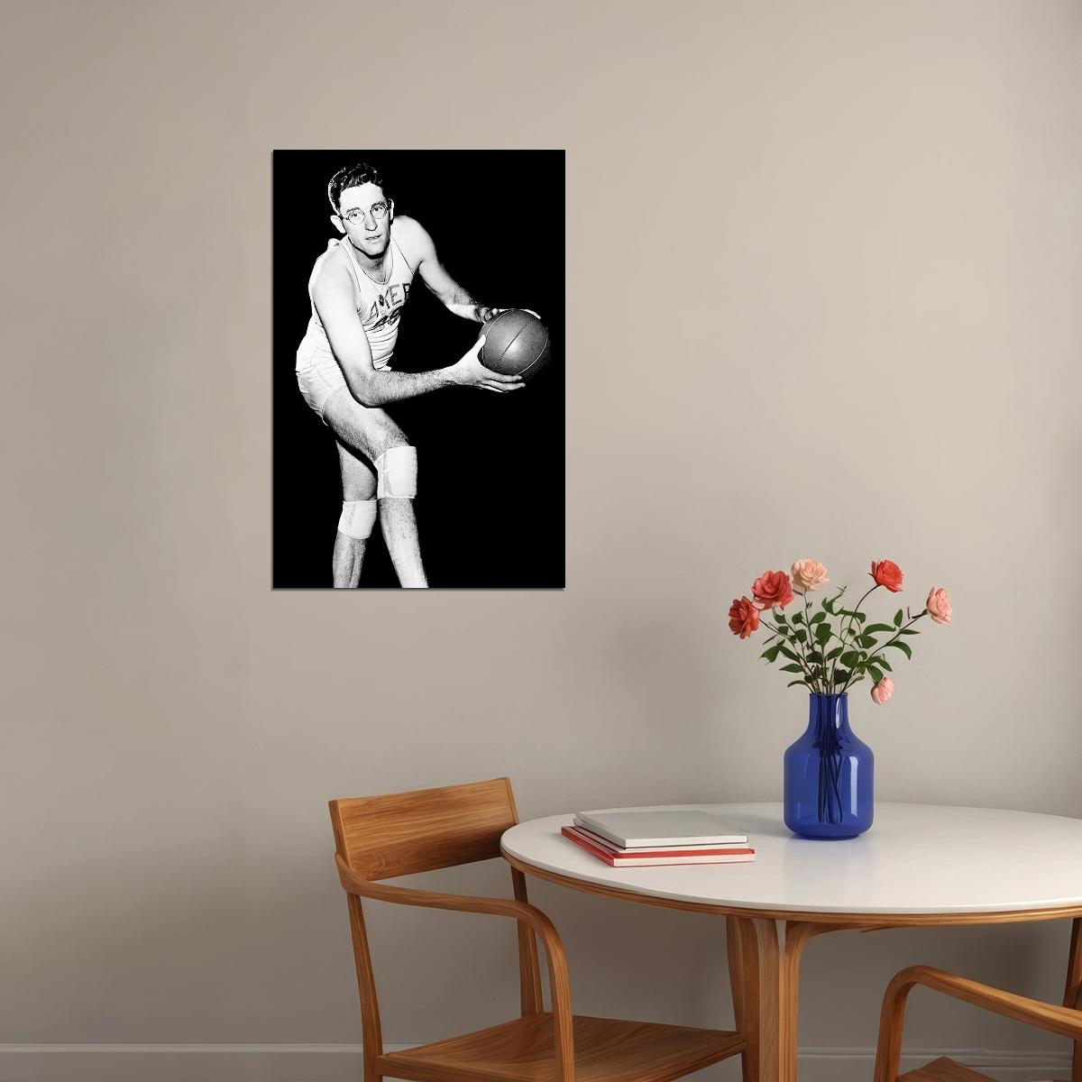 George Mikan Minneapolis Basketball Player Poster Wall Art Print Home Wall Decor - xonomax