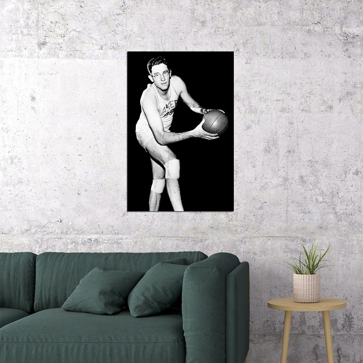 George Mikan Minneapolis Basketball Player Poster Wall Art Print Home Wall Decor - xonomax