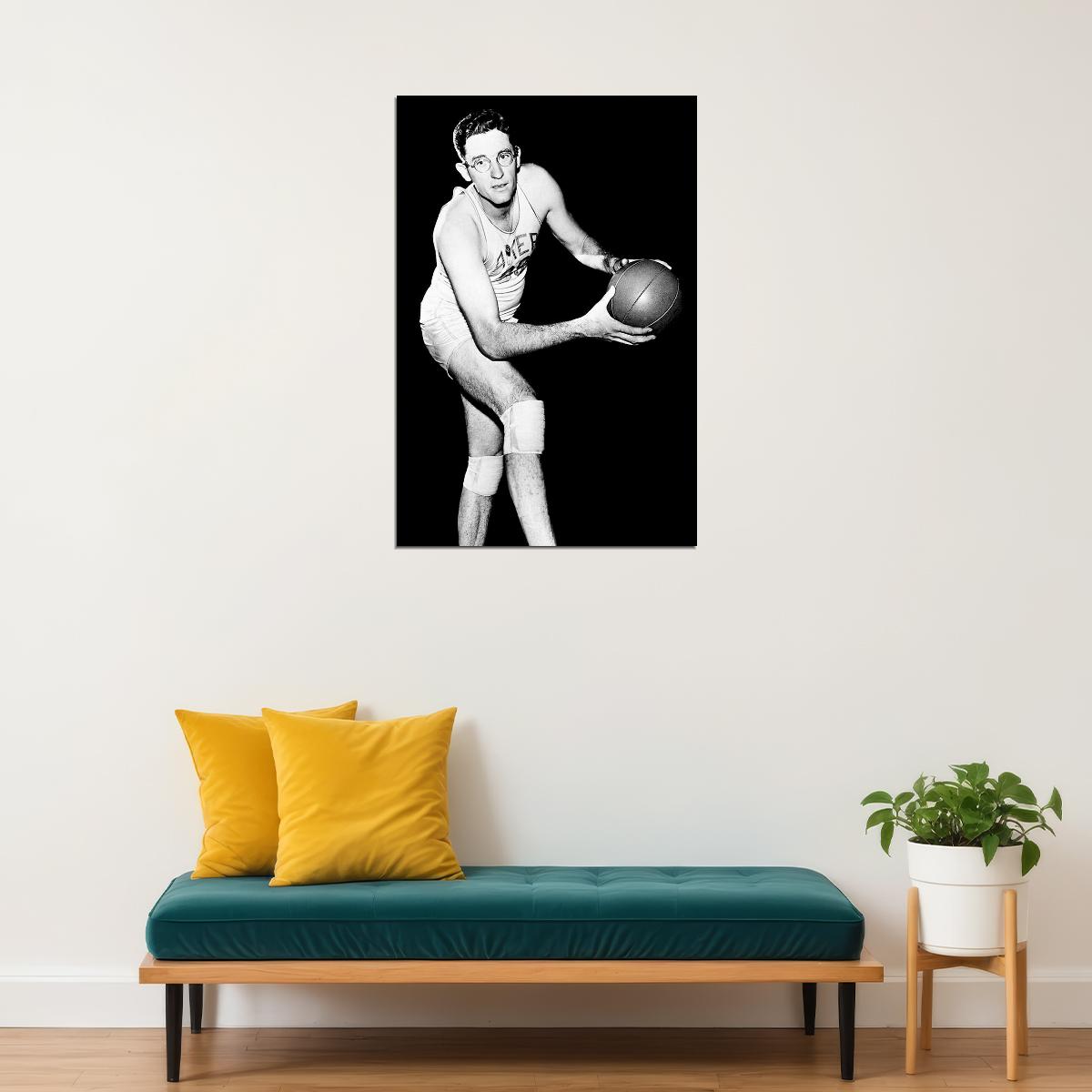 George Mikan Minneapolis Basketball Player Poster Wall Art Print Home Wall Decor - xonomax