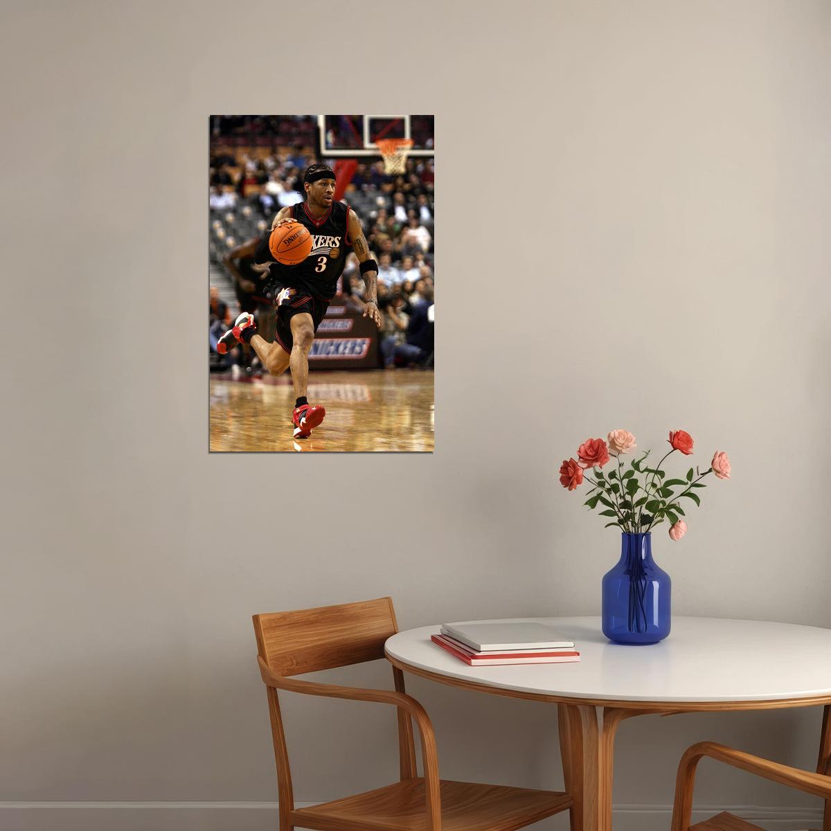 Allen Iverson Philadelphia Basketball Player Poster Wall Art Print Home Wall Decor - xonomax