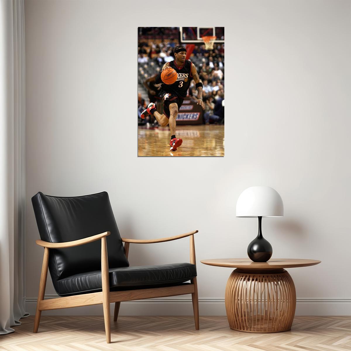 Allen Iverson Philadelphia Basketball Player Poster Wall Art Print Home Wall Decor - xonomax
