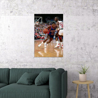 Isiah Thomas Detroit Basketball Player Poster Wall Art Print Home Wall Decor - xonomax