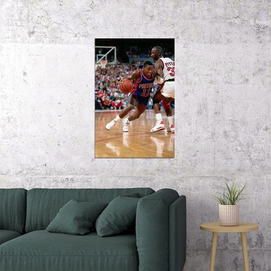 Isiah Thomas Detroit Basketball Player Poster Wall Art Print Home Wall Decor - xonomax