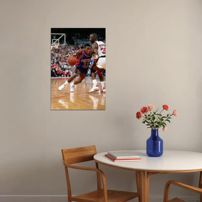 Isiah Thomas Detroit Basketball Player Poster Wall Art Print Home Wall Decor - xonomax