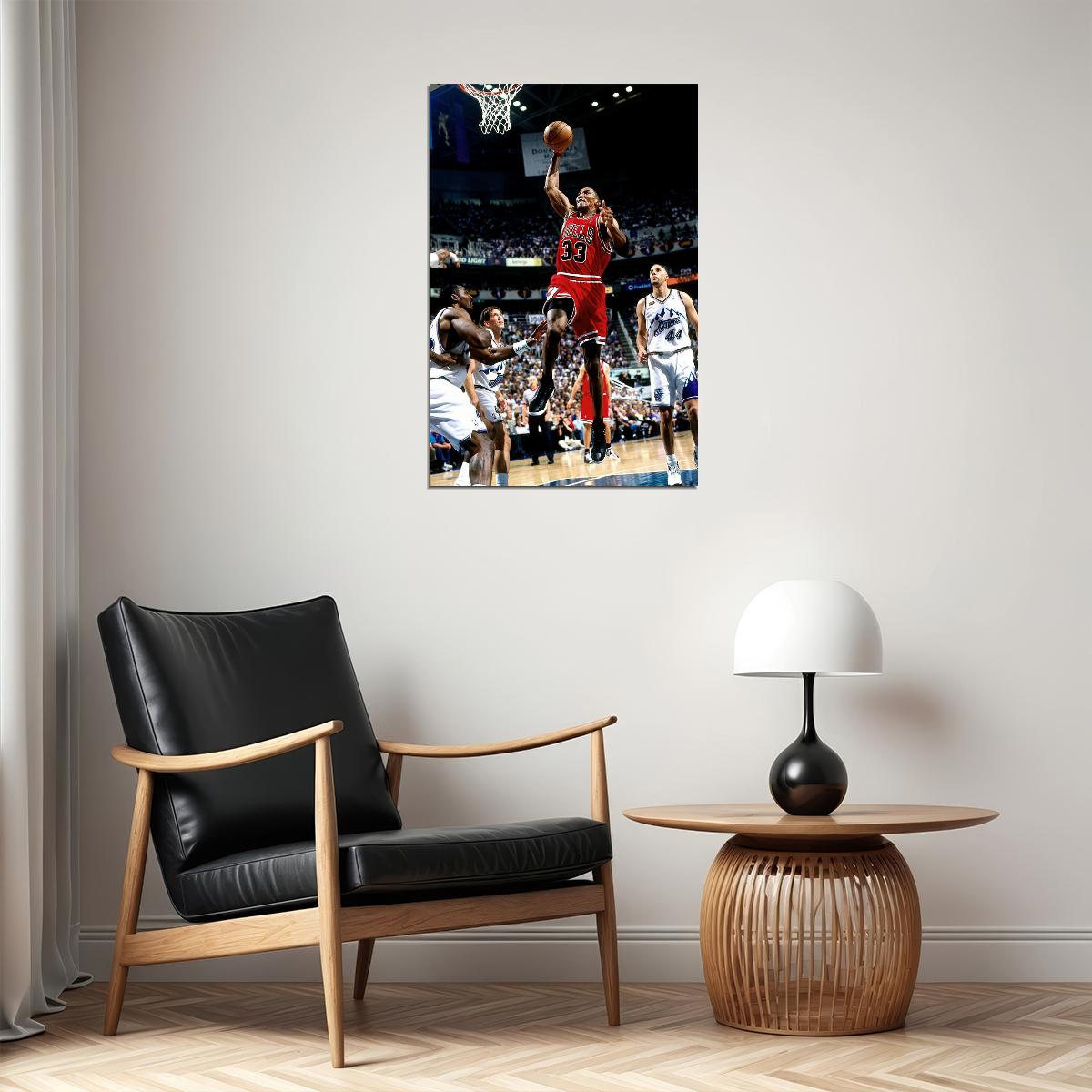 Scottie Pippen Chicago Bulls Basketball Player Poster Wall Art Print Home Wall Decor