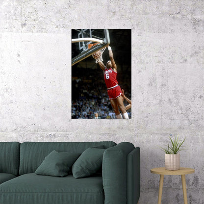 Julius Erving Philadelphia 76ers Basketball Player Poster Wall Art Print Home Wall Decor - xonomax