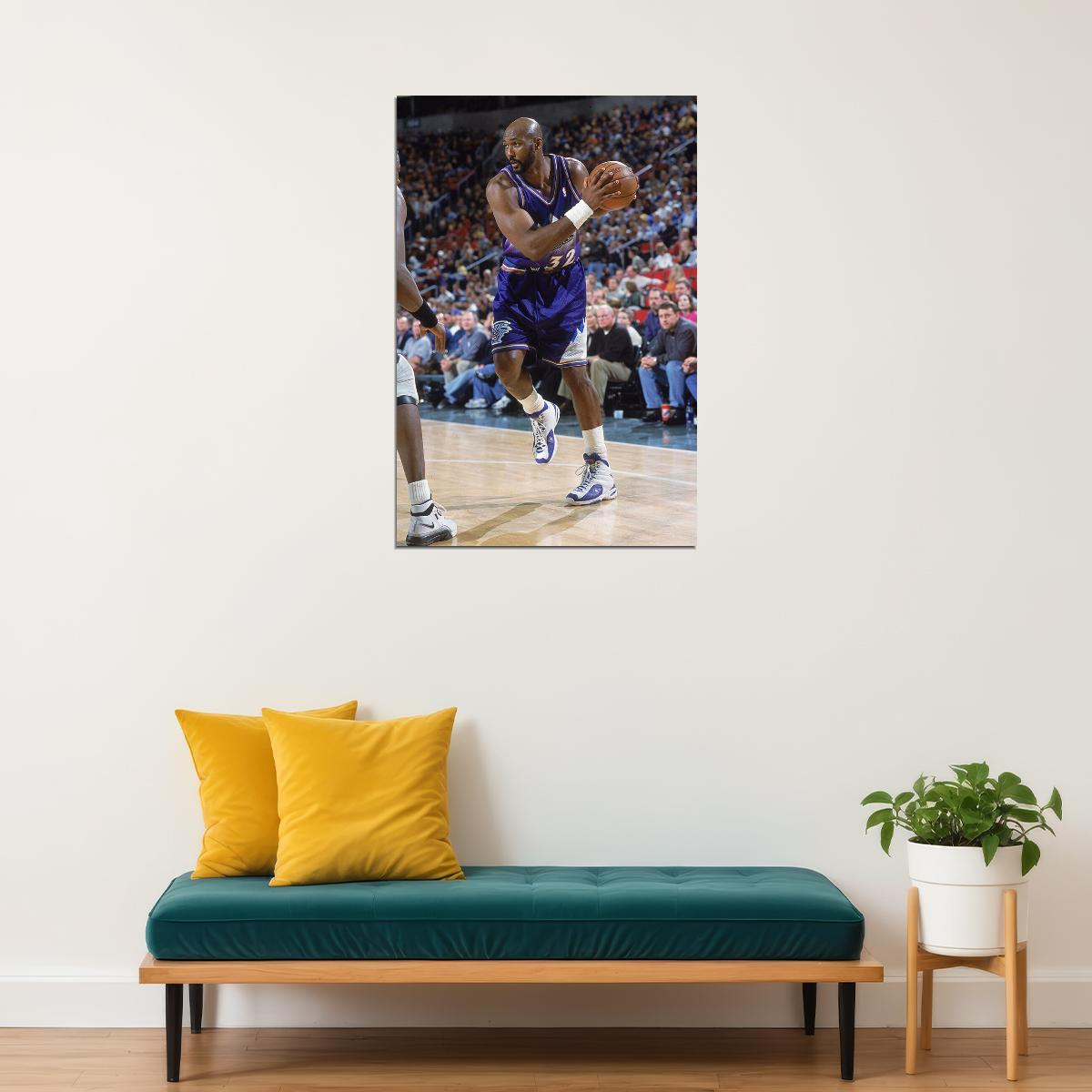 Karl Malone Utah Jazz Former Basketball Player Poster Wall Art Print Home Wall Decor - xonomax