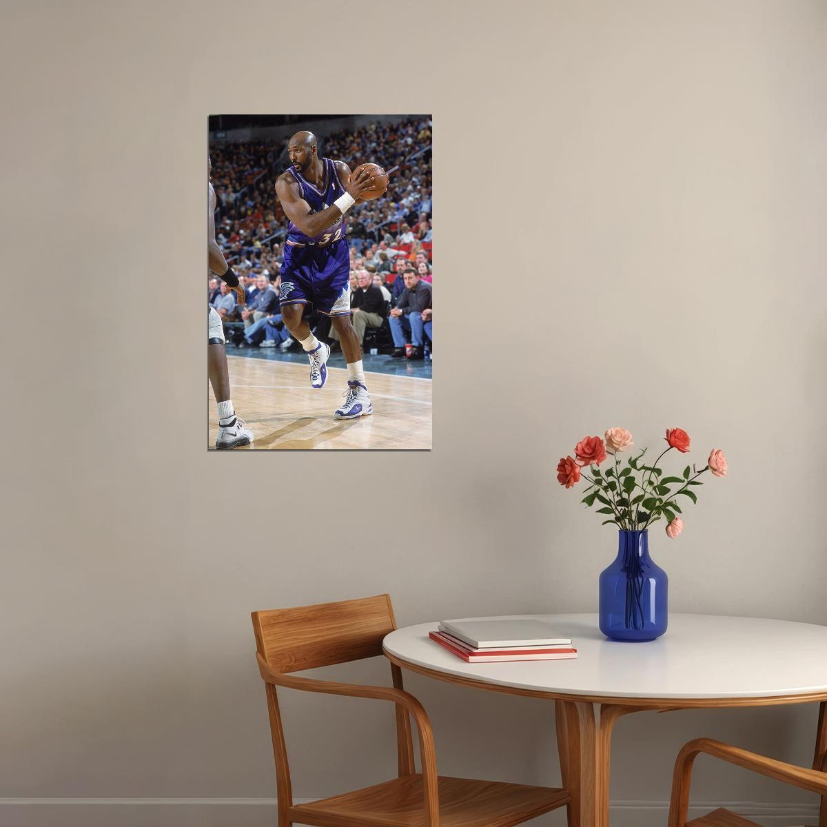 Karl Malone Utah Jazz Former Basketball Player Poster Wall Art Print Home Wall Decor - xonomax