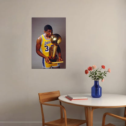 Los Angeles Lakers Former Basketball Player Magic Johnson Poster Wall Art Print Home Wall Decor - xonomax