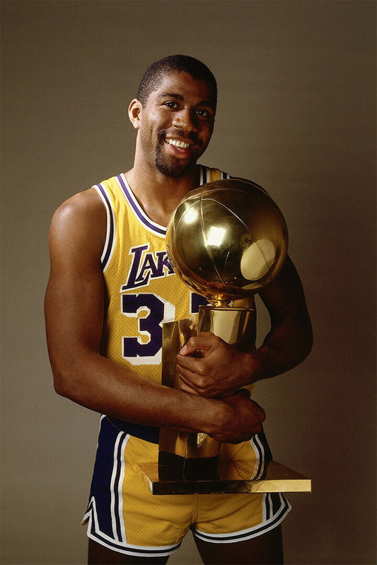 Magic Johnson Los Angeles Lakers Former Basketball Player Poster Wall Art Print Home Wall Decor - xonomax