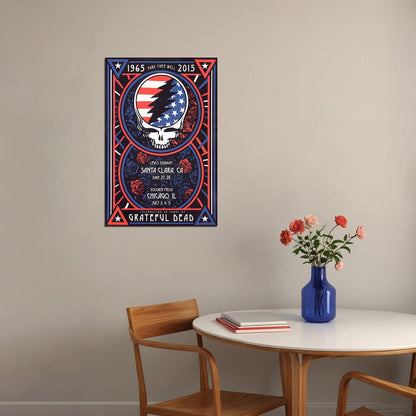 Grateful Dead Fare Thee Well Chicago 2015 Concert Poster Wall Art Print Home Wall Decor