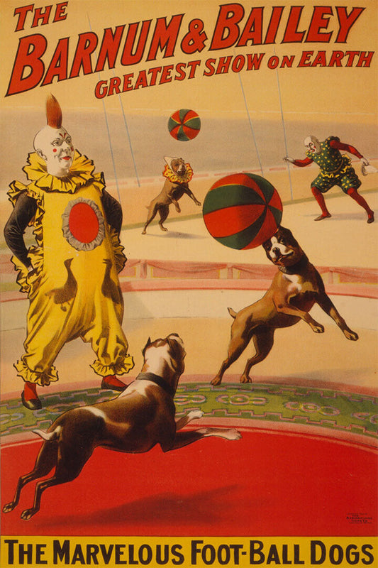 Circus Clown Carnivals Barnum And Bailey Vintage Poster Wall Art Print Home Wall Decor - xonomax