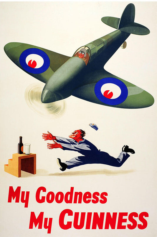 My Goodness My Guinness Plane Vintage Advertising Poster Wall Art Print Home Wall Decor - xonomax