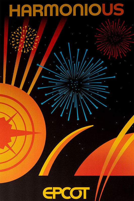 Epcot Center Attraction Harmonious Travel Vintage Style Poster Wall Art Print Home Wall Decor - xonomax