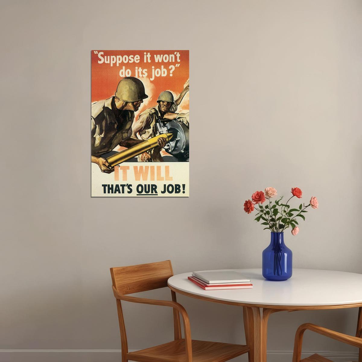 Suppose It Won't Do Its Job War Military Poster Wall Art Print Home Wall Decor - xonomax