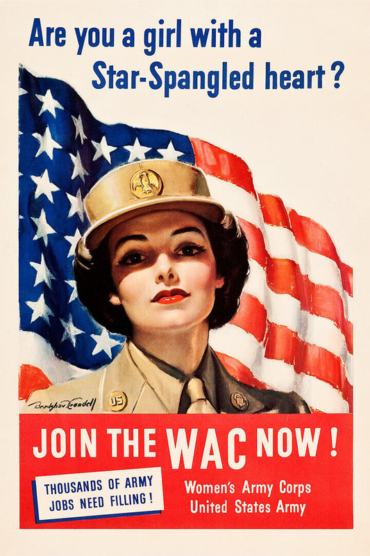Women Army Corp Ww2 Usa Navy Vintage Style Poster Wall Art Print Home Wall Decor - xonomax