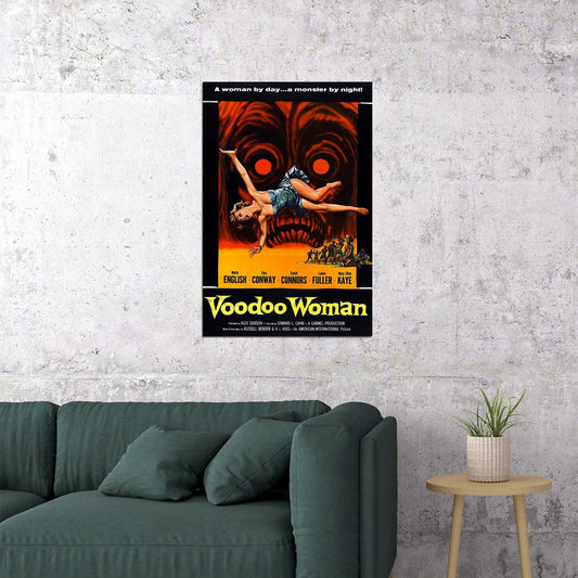 Voodoo Woman Movie Vintage Horror Science Fiction Poster Wall Art Print Home Wall Decor - xonomax