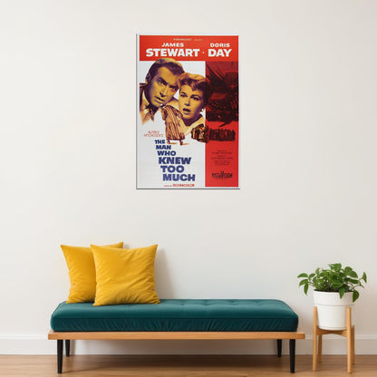 The Man Who Knew To Much Movie Drama Thriller Action Poster Wall Art Print Home Wall Decor - xonomax
