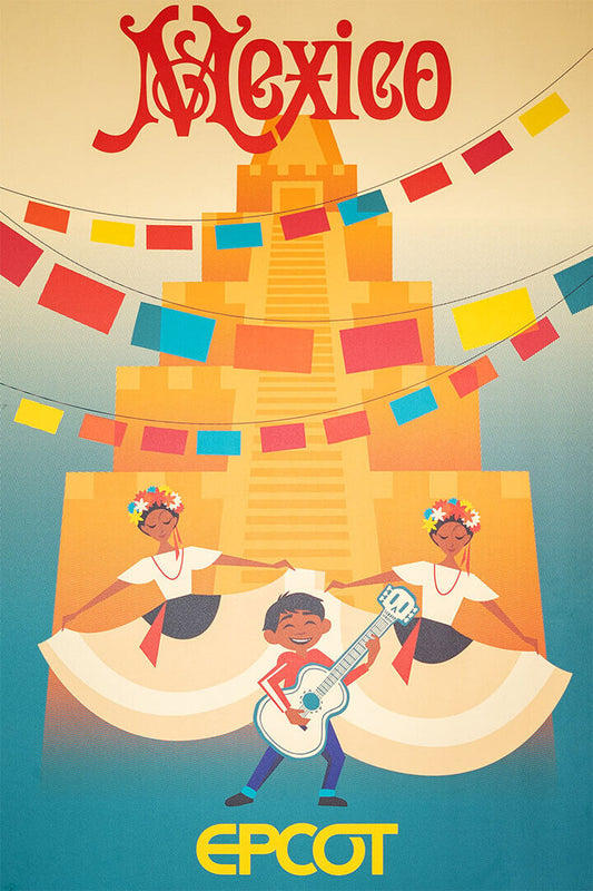 Epcot Center Attraction Mexico Dance Vintage Style Poster Wall Art Print Home Wall Decor - xonomax